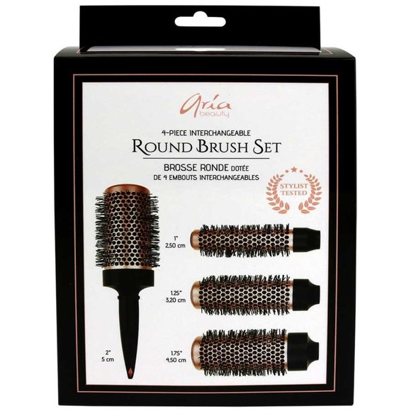 Aria 4 Piece Interchangeable Round Brush Set - Picture 1 of 7